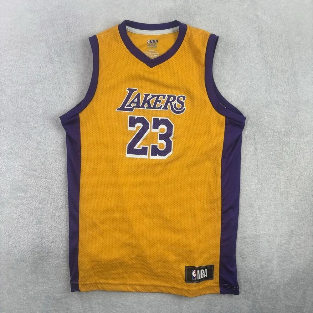 NBA Los Angeles Lakers Lebron James Gold Basketball Jersey Youth Medium